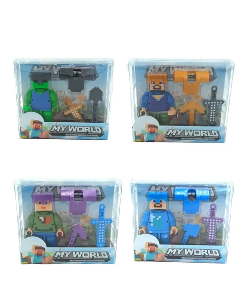 Minecraft Lego Figürleri 4'lü Set Minecraft Karakterleri ürün görseli 1