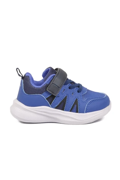 Marcokids Saks Mavi Cırtlı Hafif Kız Bebek Spor Ayakkabı 26Y905 B ürün görseli 1