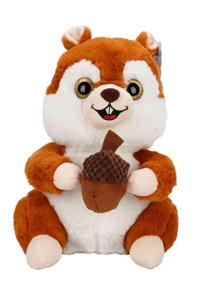 30 cm Boyunda Yumuşak Dokulu Sevimli Peluş Sincap ürün görseli 1