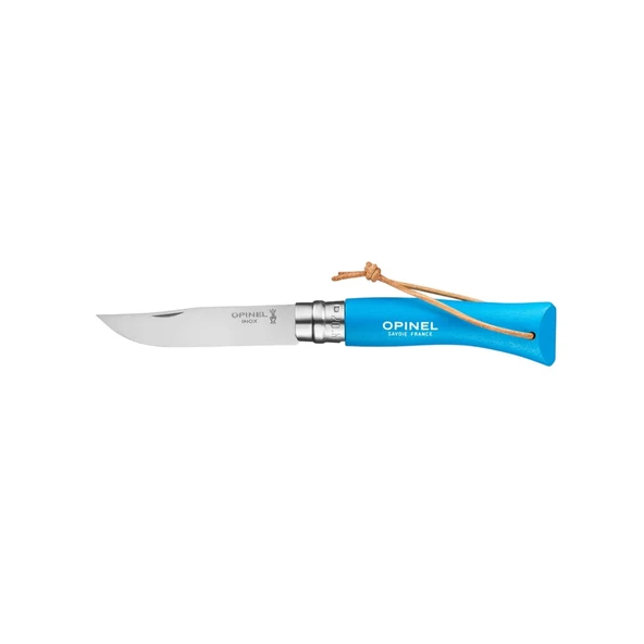 Opinel N°7 Gürgen Saplı Trekking Inox/Çelik Çakı Cam Göbeği Mavi ürün görseli 1