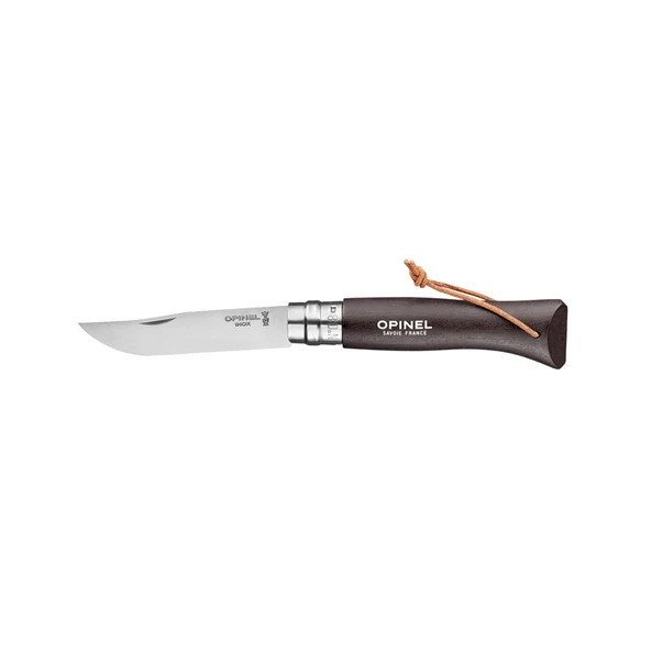 Opinel N°8 Gürgen Saplı Trekking Inox/Çelik Çakı Koyu Kahverengi ürün görseli 1