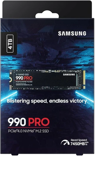 Samsung 4TB 990 Pro 7450-6900MB-s M.2 NVMe MZ-V9P4T0BW Ssd Disk ürün görseli 1