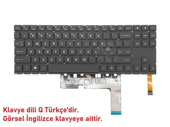 Hp Omen Gaming 16-k0006nt (6Z5Y5EA) Notebook Klavyesi, Tuş Takımı (Siyah TR) - RGB ışıklı ürün görseli 1