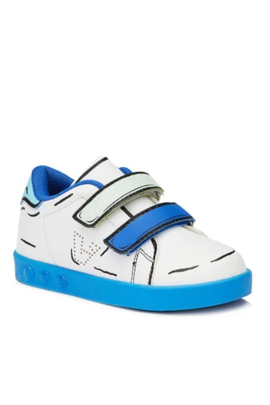 Vicco Picasso 313.X22Y.153 Erkek Çocuk Işıklı Sneaker Ayakkabı Beyaz-Saks Mavi 22-25 ürün görseli 1