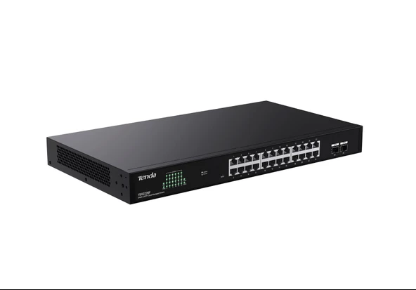 Tenda TEG2226F 24 Port 10/100/1000 + 2 Port SFP Switch Cloud Yönetilebilir Çelik ürün görseli 1