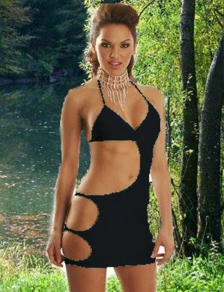 Dekolteli Seksi Elbise - Resim 3