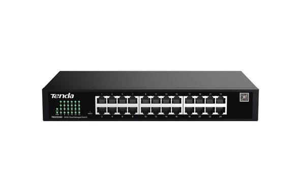 Tenda TEG2224D 24 Port 10/100/1000 Switch Cloud Yönetilebilir Çelik Kasa Switch ürün görseli 1