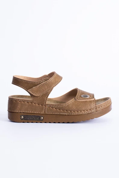 Yeny Kadın Anatomik Dolgu Topuk Rahat Comfort Poliüretan Taban Flat Sandalet ürün görseli 1