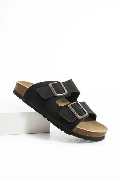 Mikanos Aryan Unisex Ortapedik Eva Taban Comfort Çift Bantlı Tokalı Günlük Rahat Sandalet Terlik ürün görseli 1