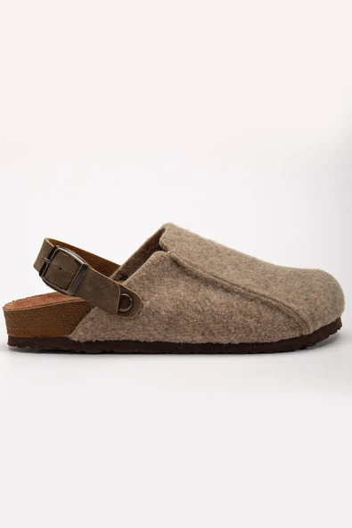 Kadın Mantar Taban Eva Kışlık Önü Kapalı Keçe Sabo Outdoor Günlük Rahat Ev Sandalet Flat Terlik ürün görseli 1