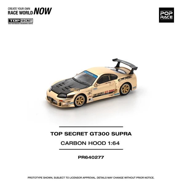 Pop Race PR64-277 1/64 Toyota Top Secret GT300 Supra Carbon Hood ürün görseli 1