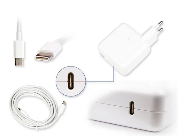 Appe MacBook Air A1932 (Retina, 13 inç, 2019) Uyumlu Notebook Adaptörü, Laptop Şarj Cihazı ürün görseli 1