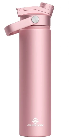 Puccon 750 ml Pembe Paslanmaz Çelik Termos/Matara/Suluk ürün görseli 1