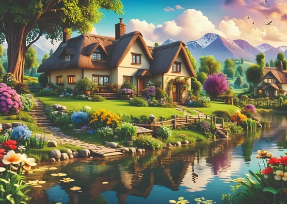 Nova Puzzle 1000 Parçalık Göl Kenarı Rüyası Puzzle - 41215 ürün görseli 1
