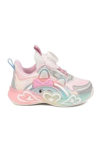 Marcokids Gümüş Misina Bağcıklı Kız Bebek Spor Ayakkabı 26Y1209 B ürün görseli 1