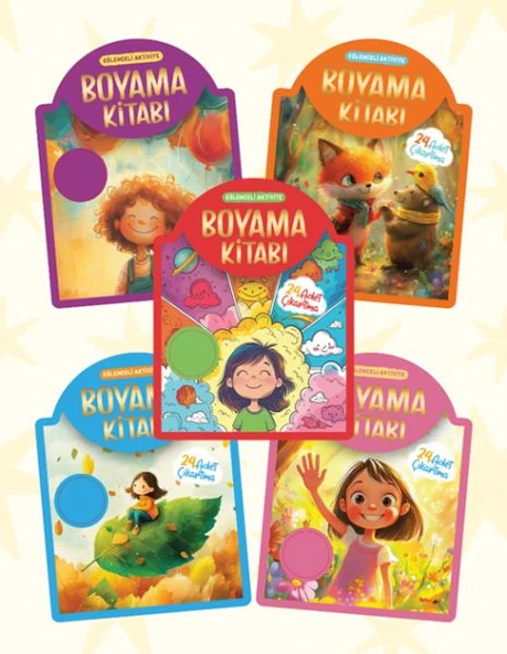 Çıkartmalı Boyama Kitabı - 5 Set ürün görseli 1
