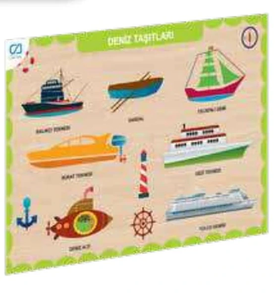 Ahşap Deniz Taşıtları Eğitici Set ürün görseli 1