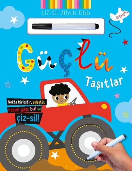 Çiz – Sil Aktivite Kitabı Güçlü Taşıtlar ürün görseli 1