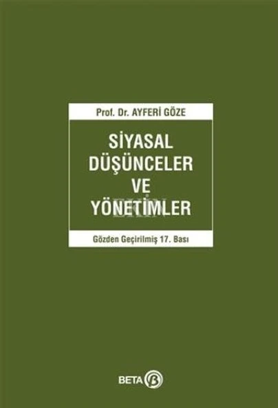 Siyasal Düşünceler ve Yönetimler ürün görseli 1