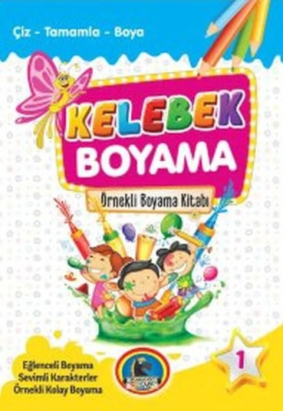 Kelebek Boyama Kitabı (8 Takım) ürün görseli 1