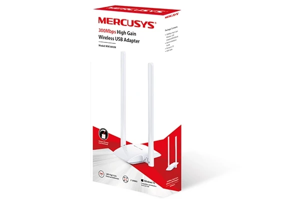 Mercusys 300 Mbps Antenli Kablosuz Usb Adaptör Mw300Uh ürün görseli 1