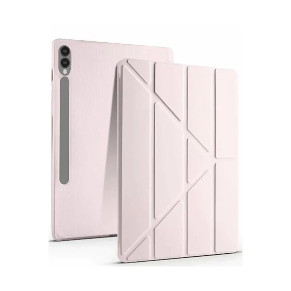 Samsung Galaxy X510 Tab S9 Fe 11 Kılıf Kalemlikli Mars Tablet Kılıfı - Rose Gold ürün görseli 1