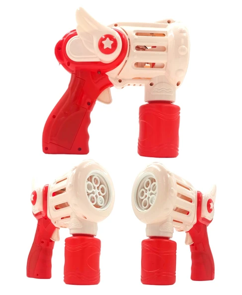 Bubble Machine Gun Baloncuk Çıkartan Tabanca Büyük Boy Pilli Otomatik Köpük Tabancası Kırmızı ürün görseli 1