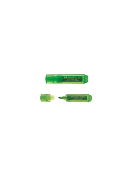 Faber-Castell Fosforlu Kalem Şeffaf Gövde Yeşil 1546 (10 Lu Paket) ürün görseli 1