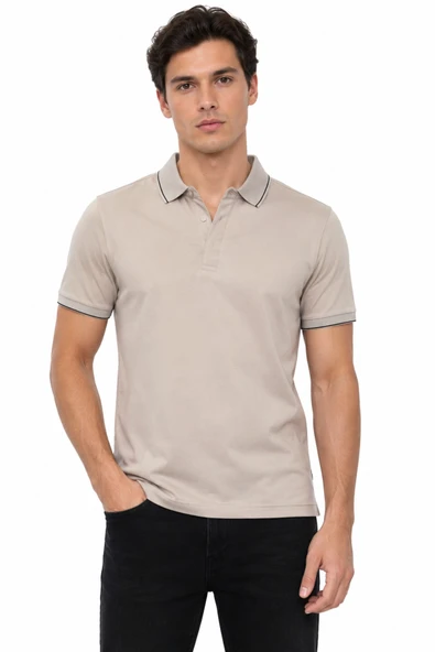 Erkek Polo Yaka Kısa Kollu Tişört Regular Kalıp T6092 BGL-ST05550 ürün görseli 1