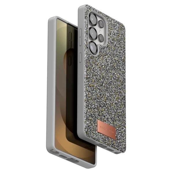 Onegif Samsung Galaxy S25 Ultra Bright Simli Kapak - Gümüş ürün görseli 1