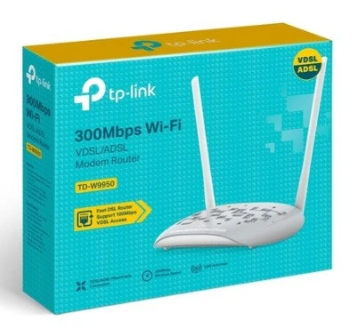 (SIFIR ÜRÜN) Tp-link TD-W9950 300mbps 4 Port VDSL/ADSL2 MODEM Wİ-Fİ Router ürün görseli 1