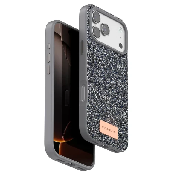 Onegif İphone 17 Pro Max Bright Simli Kapak - Gümüş ürün görseli 1