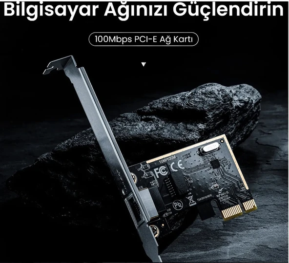 (SIFIR ÜRÜN)  Orico 10/100 PCI Express ETHERNET KARTI x1 RJ45 Ethernet Ağ Kartı PC ANAKARTI UYUMLU ürün görseli 1