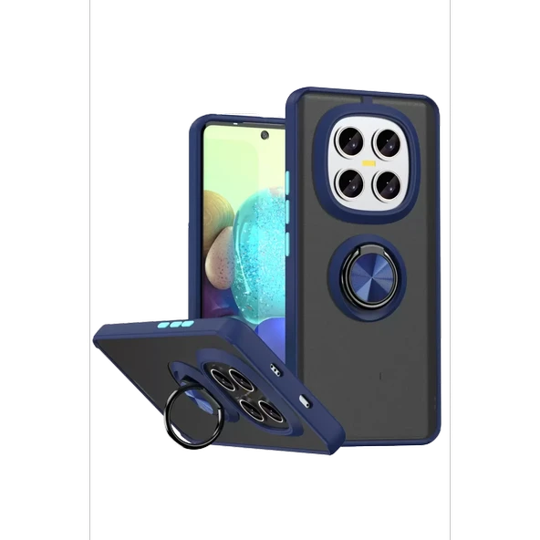 Xiaomi Redmi Note 15 Pro 5g Montreal Yüzüklü Silikon Kapak - Lacivert ürün görseli 1