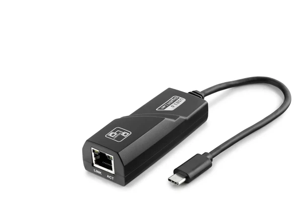 Type-C Usb Ethernet Adaptör 10/100 Mbps - Siyah HDX5275 ürün görseli 1