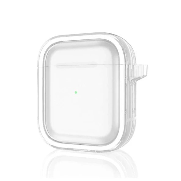 Airpods 4 (4.nesil) Shiny Şeffaf Kılıf - Beyaz ürün görseli 1