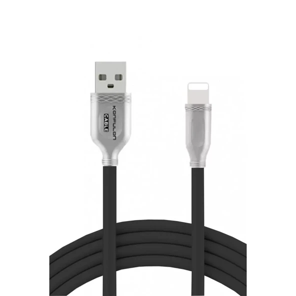 S48 Lightning Kablo İphone Uyumlu 1m 3a - Siyah ürün görseli 1