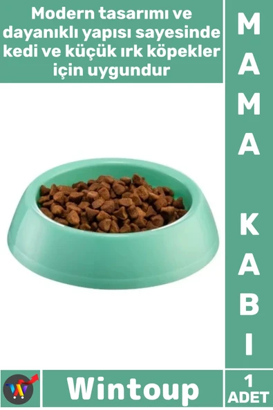 #MamaKabı Evcil Hayvan Kabı Sağlam Dayanıklı Plastik Yıkanabilir Kedi Köpek Büyük Yuvarlak Mama Kabı ürün görseli 1