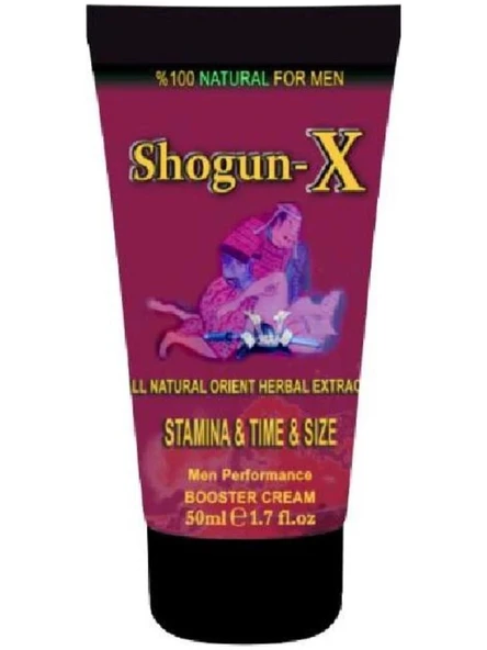 Shogun-X Extra Cream Erkekliği Geci.ktirici Ser.tleştirici Büy.ütücü Krem 50ML ürün görseli 1