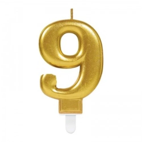 9 Rakamı Mum Gold Renk ürün görseli 1