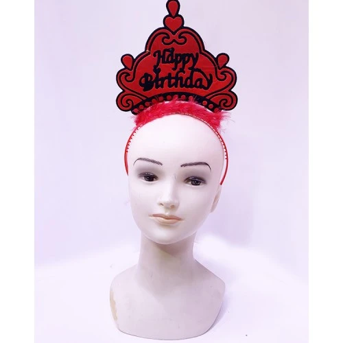 Happy Birthday Neon Kırmızı Doğum Günü Tacı ürün görseli 1