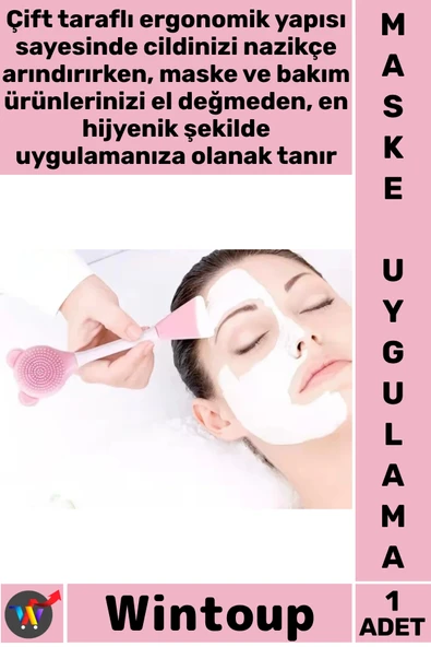 #Maske Profesyonel Cilt Bakım Hijyenik Silikon Yüz Temizleme Fırçası Maske Uygulama Spatulası ürün görseli 1