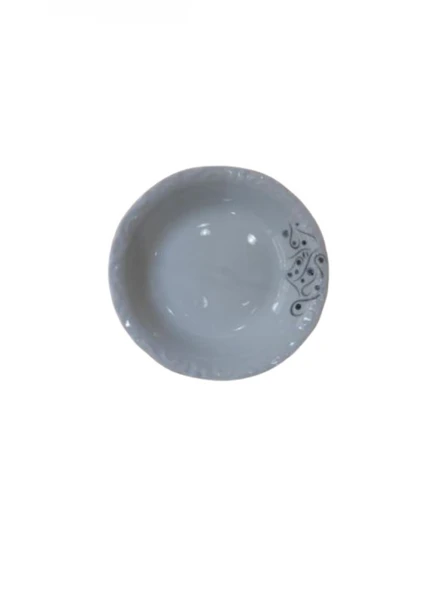 Porland POR 194517 Desenli Beyaz Yemek Tabağı 17 cm 6'lı ürün görseli 1