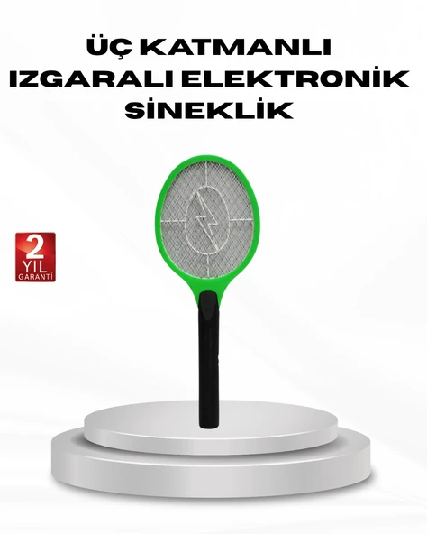 Yüksek Gerilimli Elektronik Sinek Raket – Sessiz, Kimyasız Ve Güvenli Kullanım ürün görseli 1