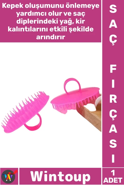 #Fırça Silikon Derisi Temizleme Canlandırıcı Kompakt Ergonomik Mini Saç Yıkama Masaj Fırçası ürün görseli 1