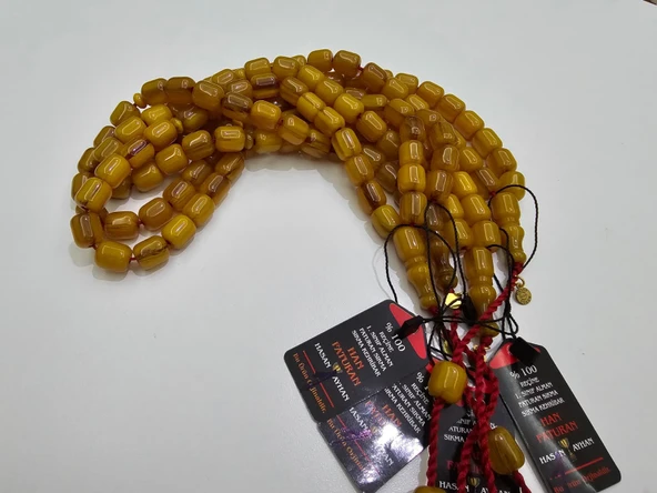 Han Faturan Hasan Ayhan İmzalı Sertifikalı 1. Sınıf Alman Faturan Sıkma Kehribar Tesbih 12,3x10,8 mm Kapsül Kesim ürün görseli 1