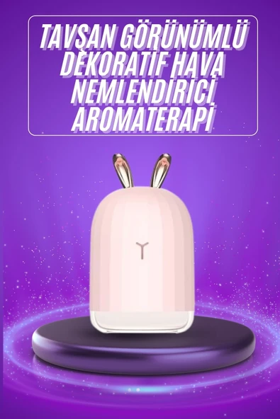 Aromaterapi Hava Nemlendirici Dekoratif Usb Şarjlı Tavşan Nemlendirici ürün görseli 1