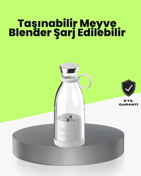 4 Bıçaklı Gıda Sınıfı Paslanmaz Çelik Taşınabilir Blender ürün görseli 1