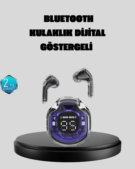 Enc Mikrofonlu Kablosuz Kulaklık Dokunmatik Kontrol Ve Led Ekran Şarj Kutulu ürün görseli 1