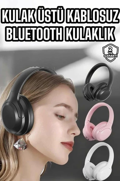 Kablosuz Bluetooth Kulaklık Anc/enc Destekli Kulak Üstü Yüksek Ses Kaliteli ürün görseli 1